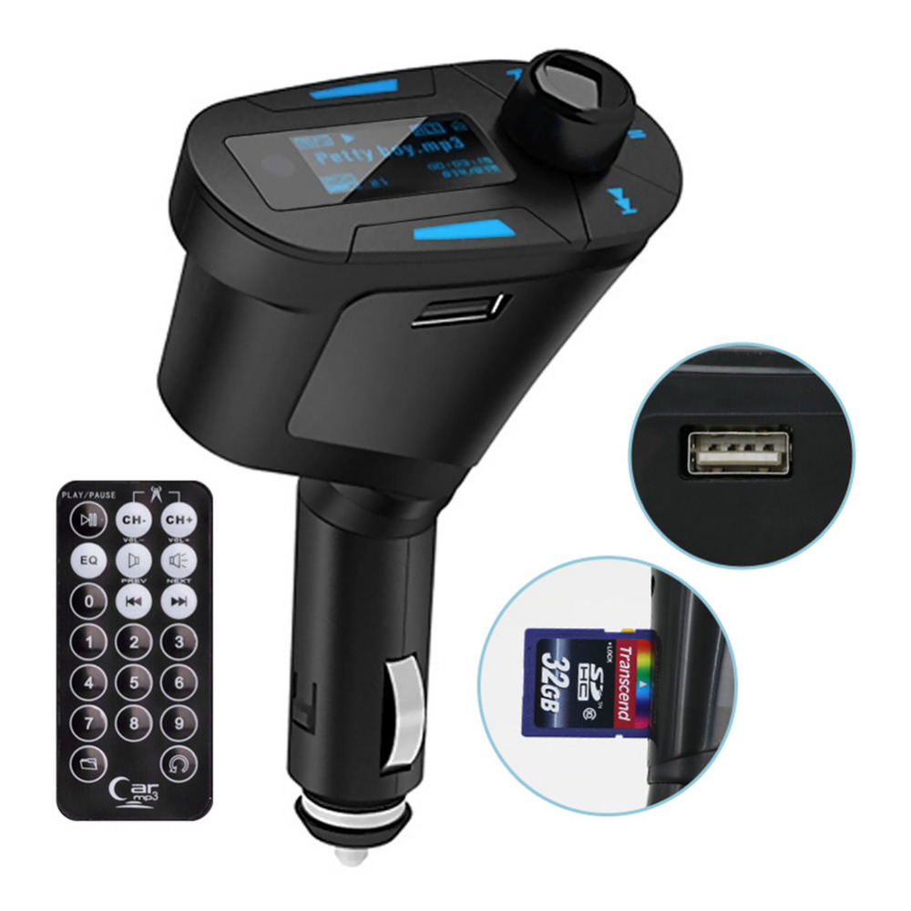 Bluetooth Πομπός Αυτοκινήτου USB/AUX/SD MP3 Player & Φορτιστής USB με LCD Οθόνη - Car FM Transmitter